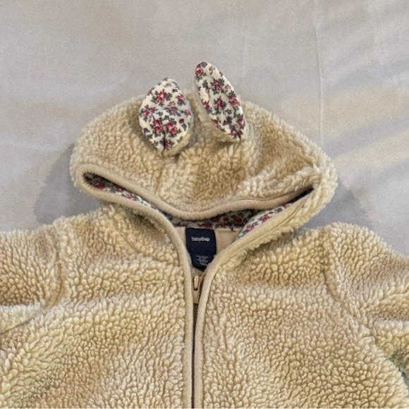 Baby GAP Sherpa Footless Bunting Cream Fleece Soft Cozy Kids Size 6-12 Months - Picture 8 of 8